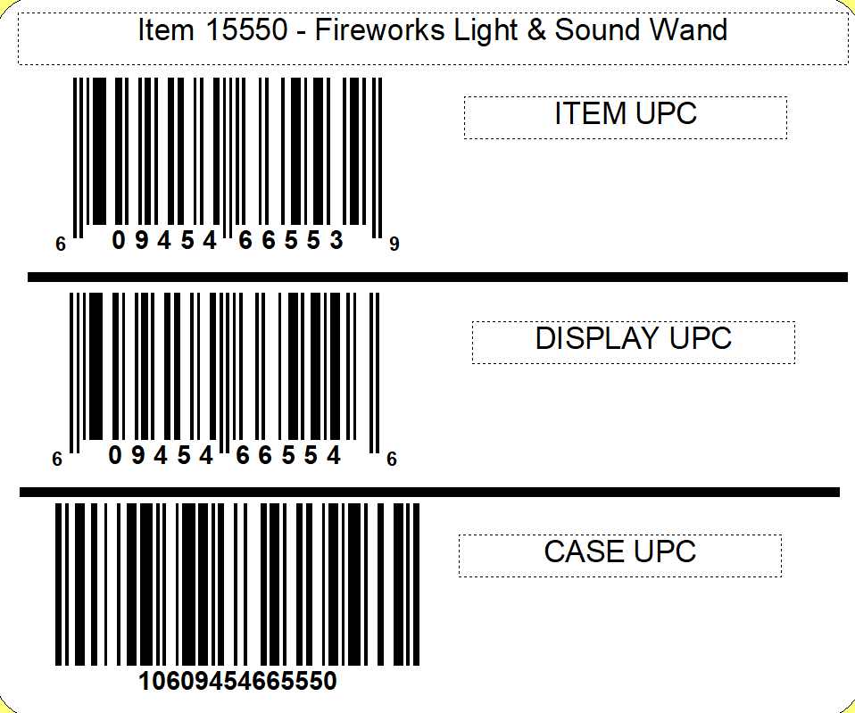 FIREWORKS LIGHT & SOUND WAND CandyRific