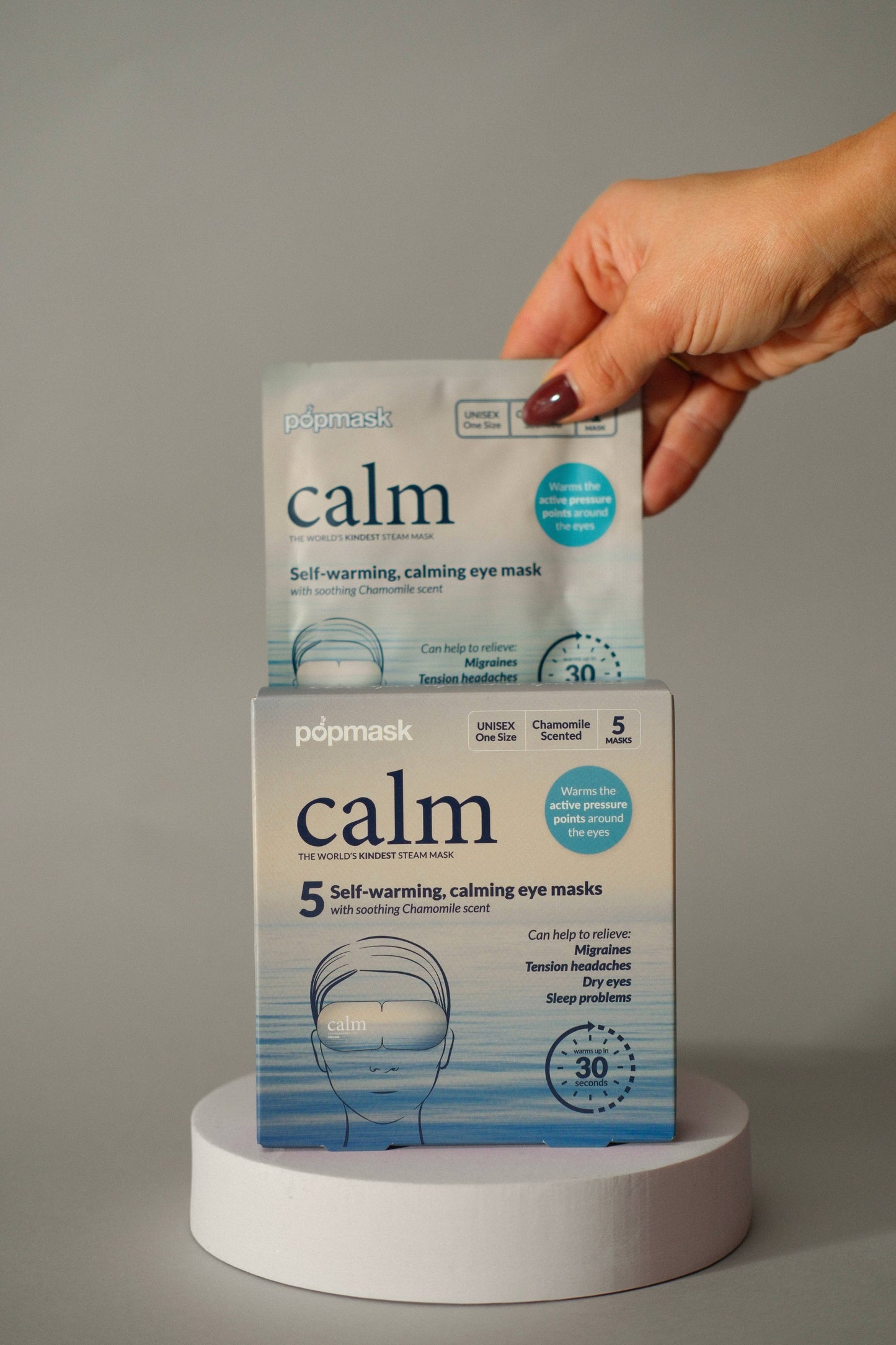 Calm Self-Warming Chamomile Scented Sleep Masks - 5-pack