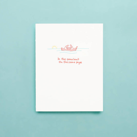 Same Boat, Same Page - Letterpress Greeting Card