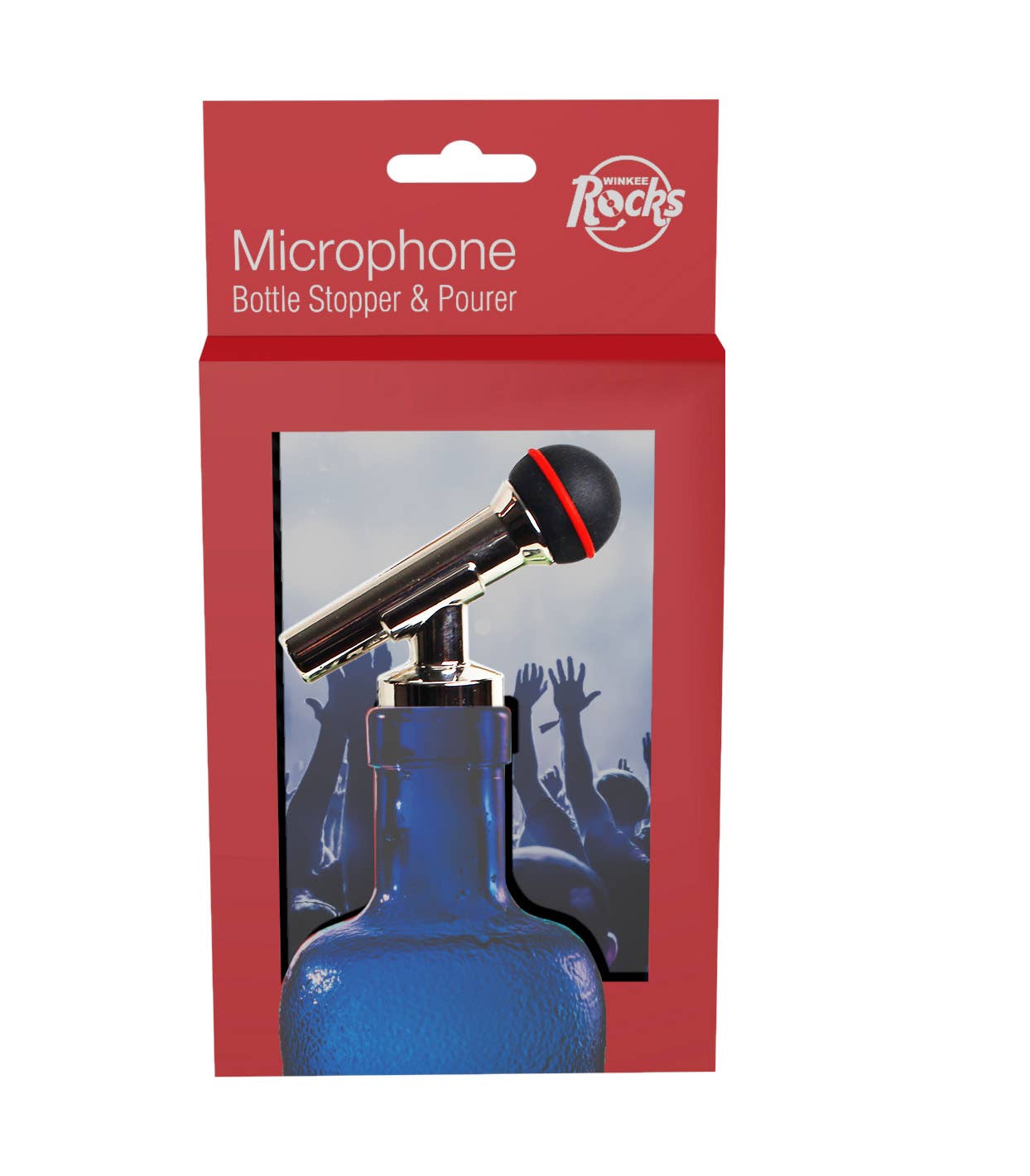 Microphone bottle cap and spout
