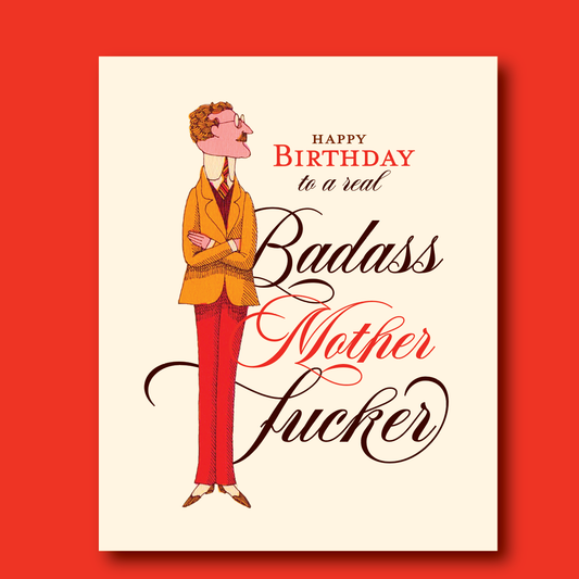 DANDY BADASS MOFO birthday card