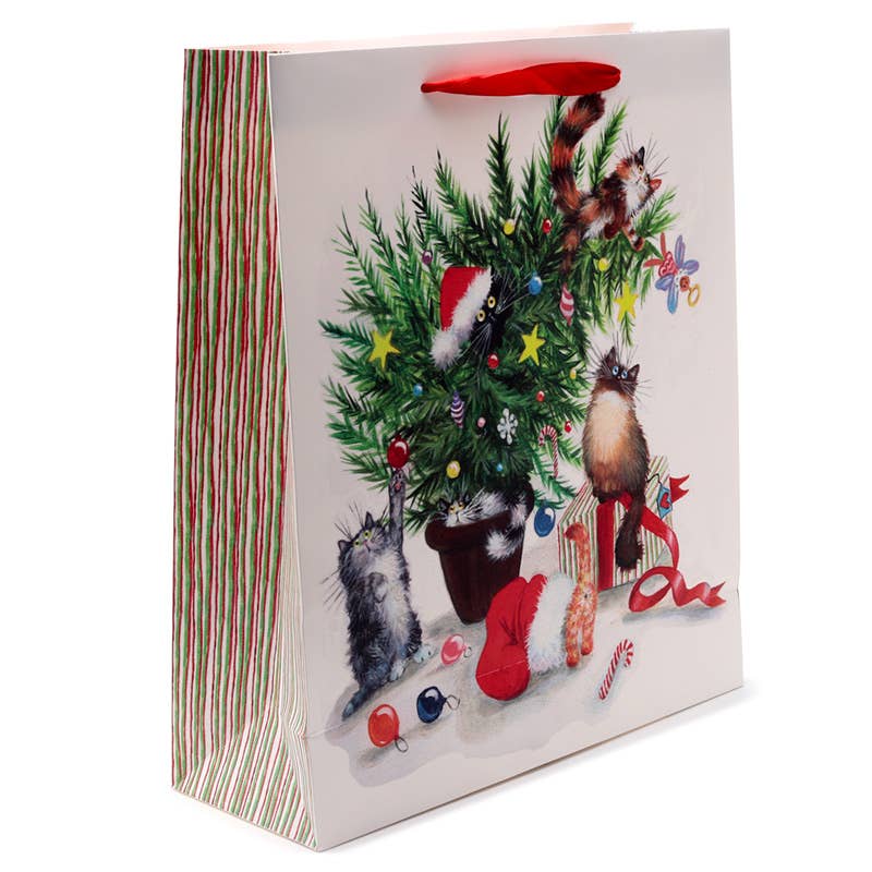 Kim Haskins Christmas Cats Gift Bag Extra Large