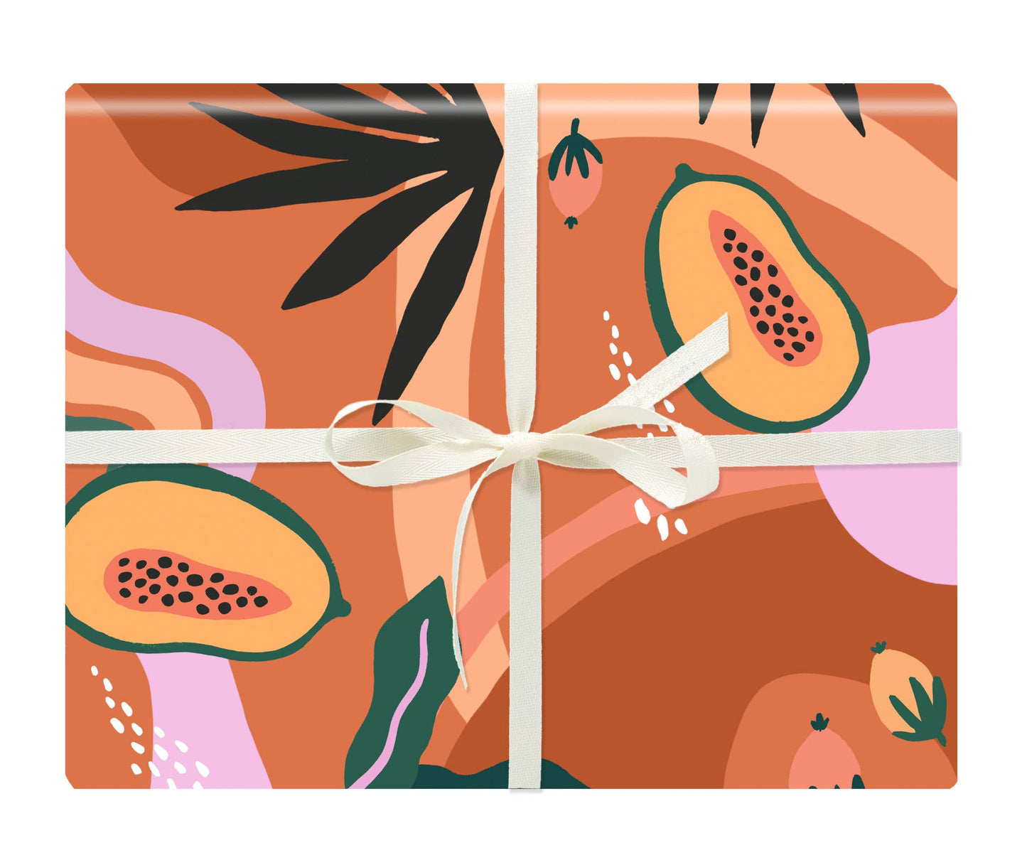 Papaya Gift Wrap - Roll of 3