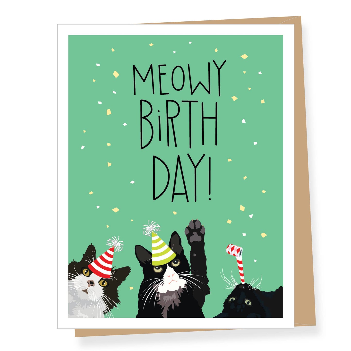 Meowy Cat, Birthday Greeting Card