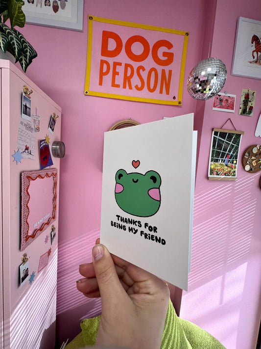 Thanks For Being My Friend Greeting Card