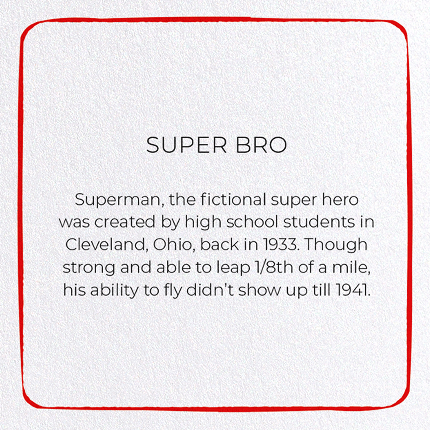 SUPER BRO: Greeting Card
