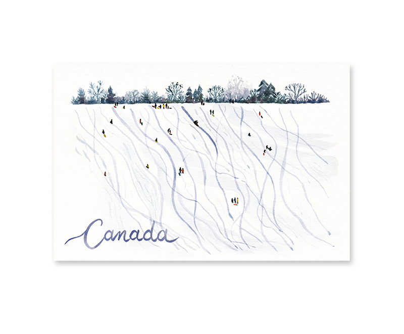Canada Toboggan Postcard