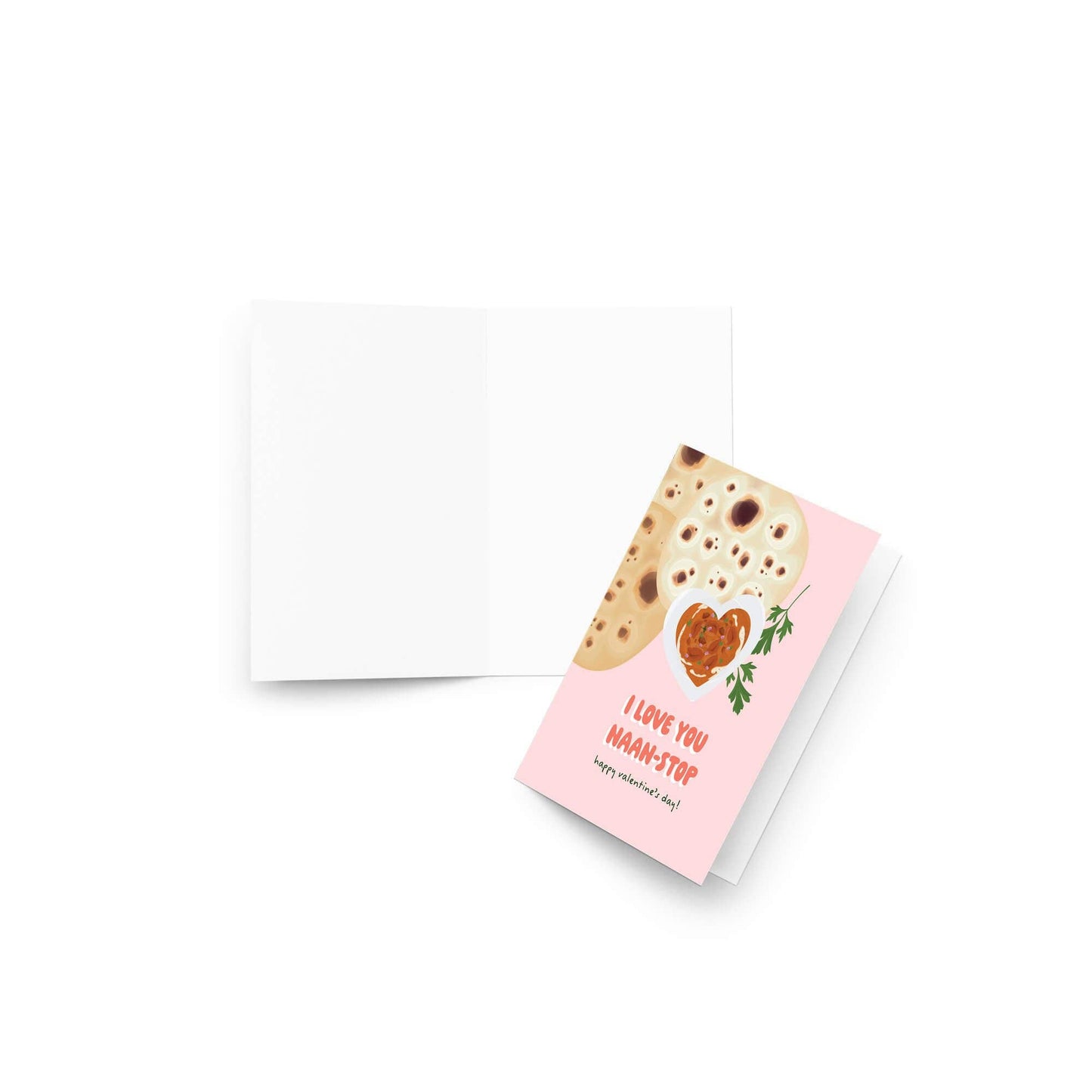 Love You Naan-Stop Valentine's Day Card | Indian Food & Curry