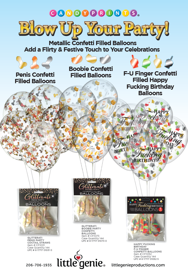 Glitterati Penis Confetti Balloons Pack of 6