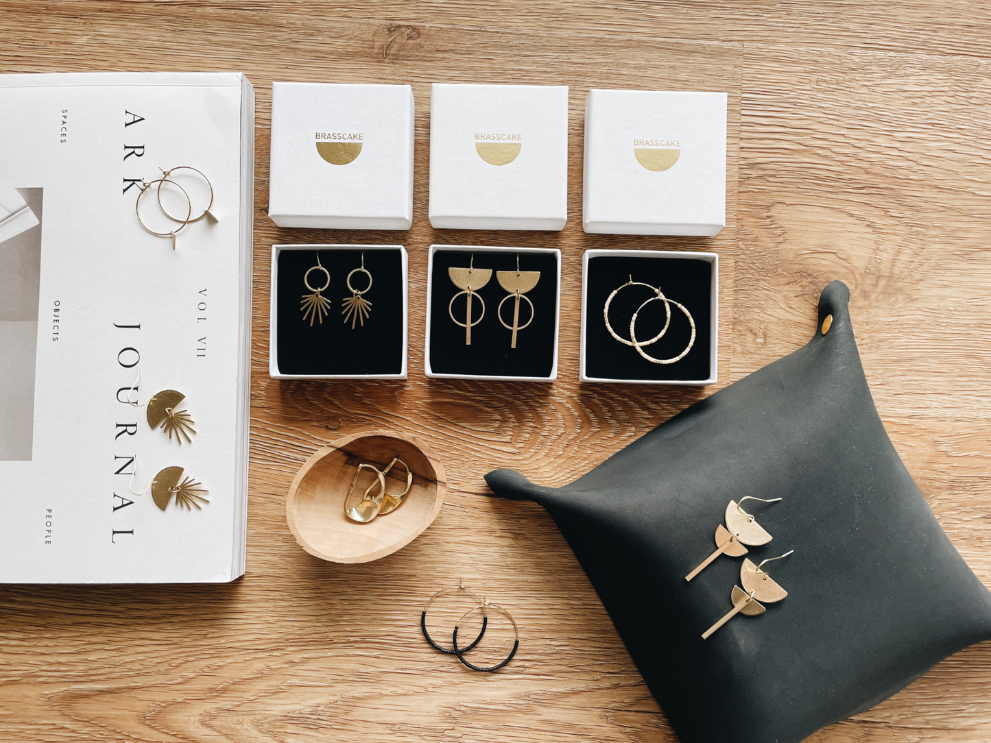 LUVA EARRINGS//Jewelry, Sustainable, Brass, Creoles