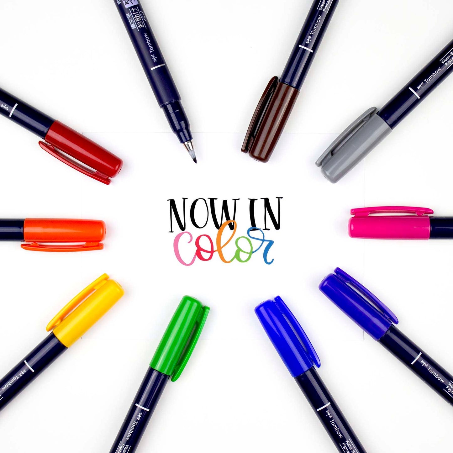 Fudenosuke Colors Calligraphy Brush Pens - 10-Pack