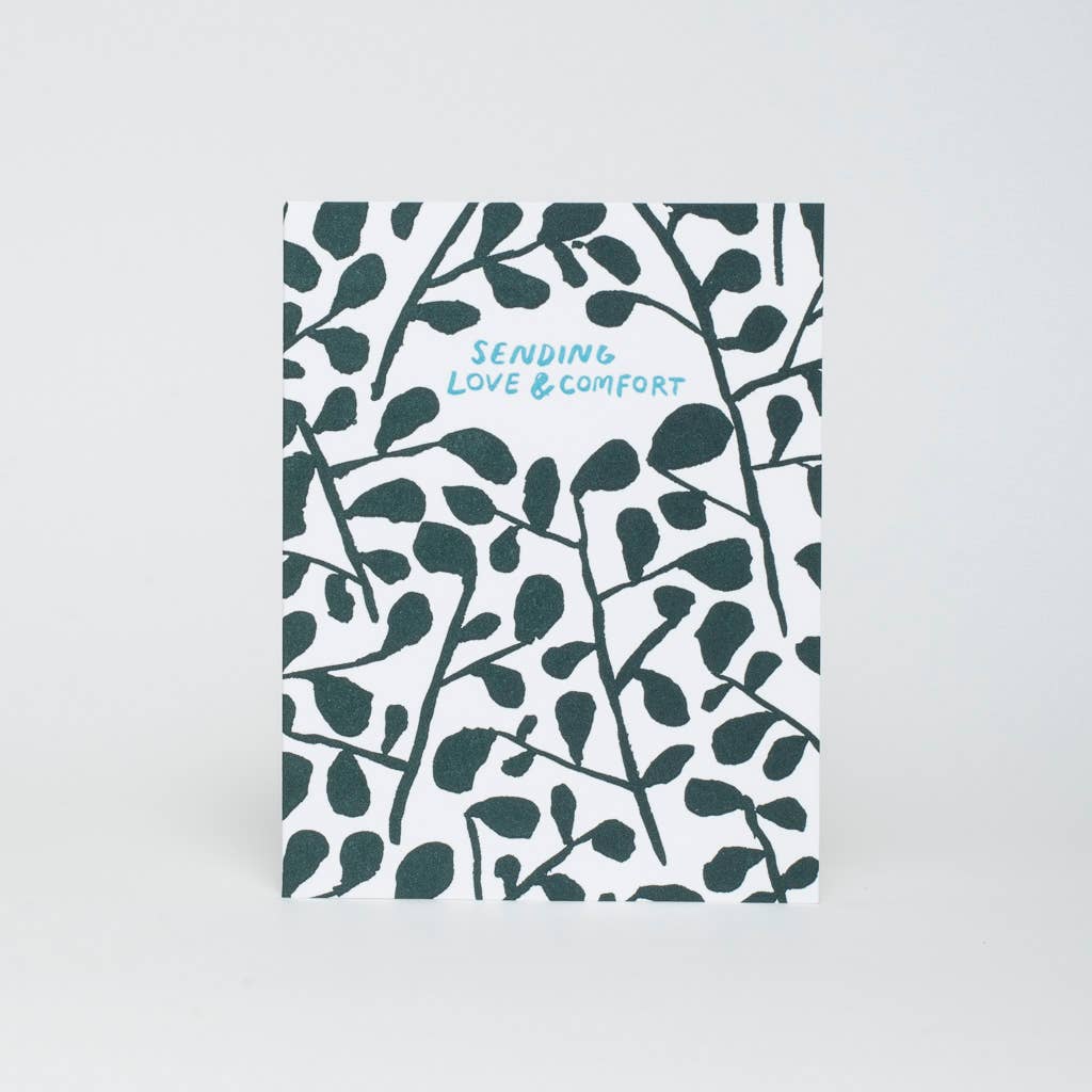 Sending Love & Comfort Letterpress Card by Egg Press