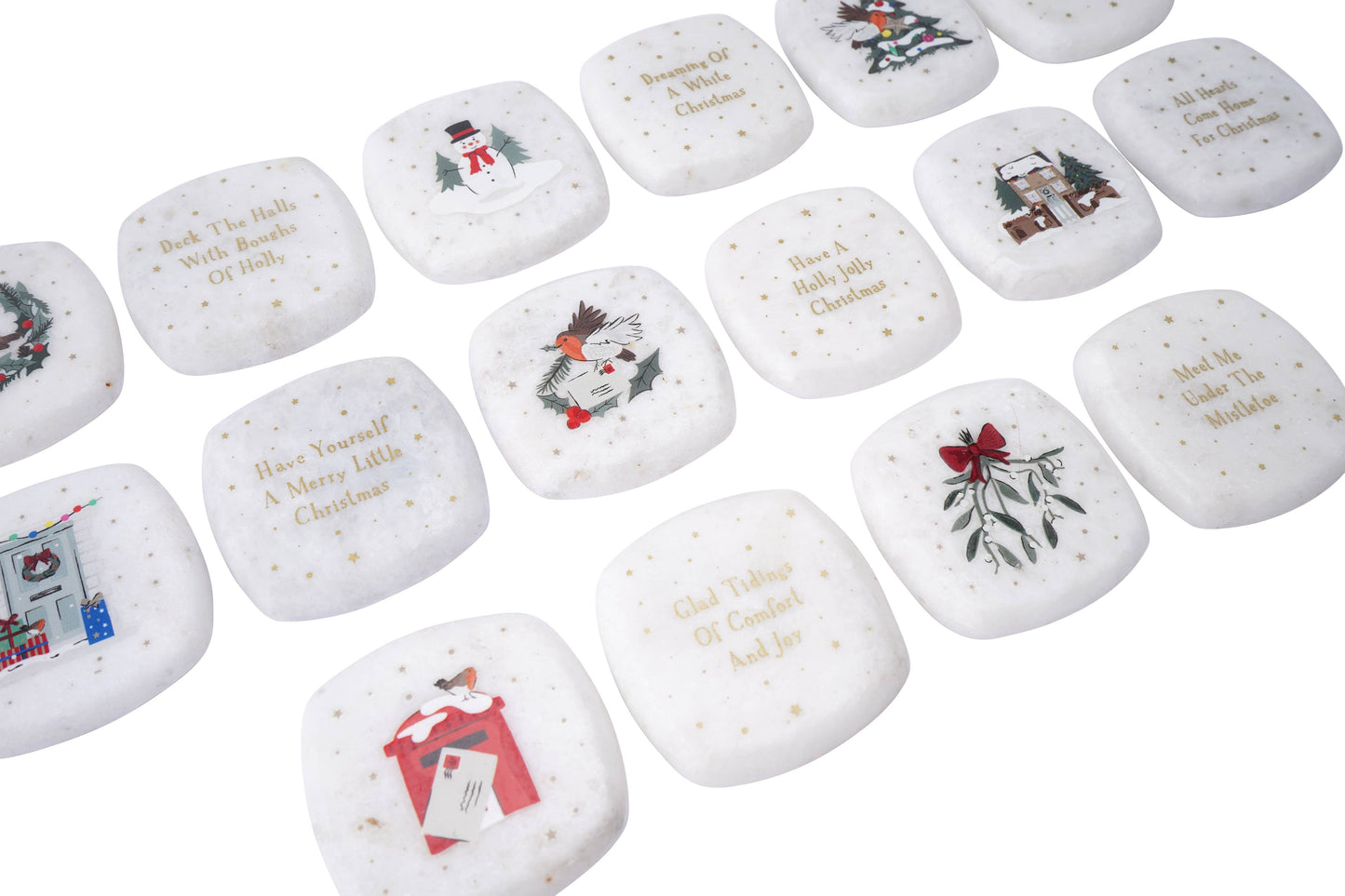 Winter Robin Christmas Sentiment Pebble