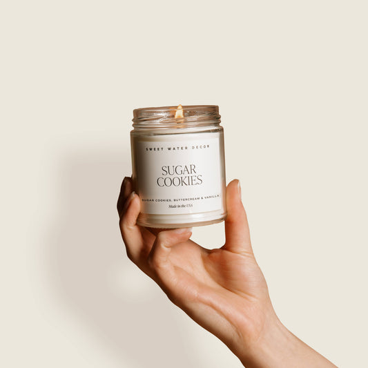 Sugar Cookies 9 oz Soy Candle - Christmas Home Decor & Gifts