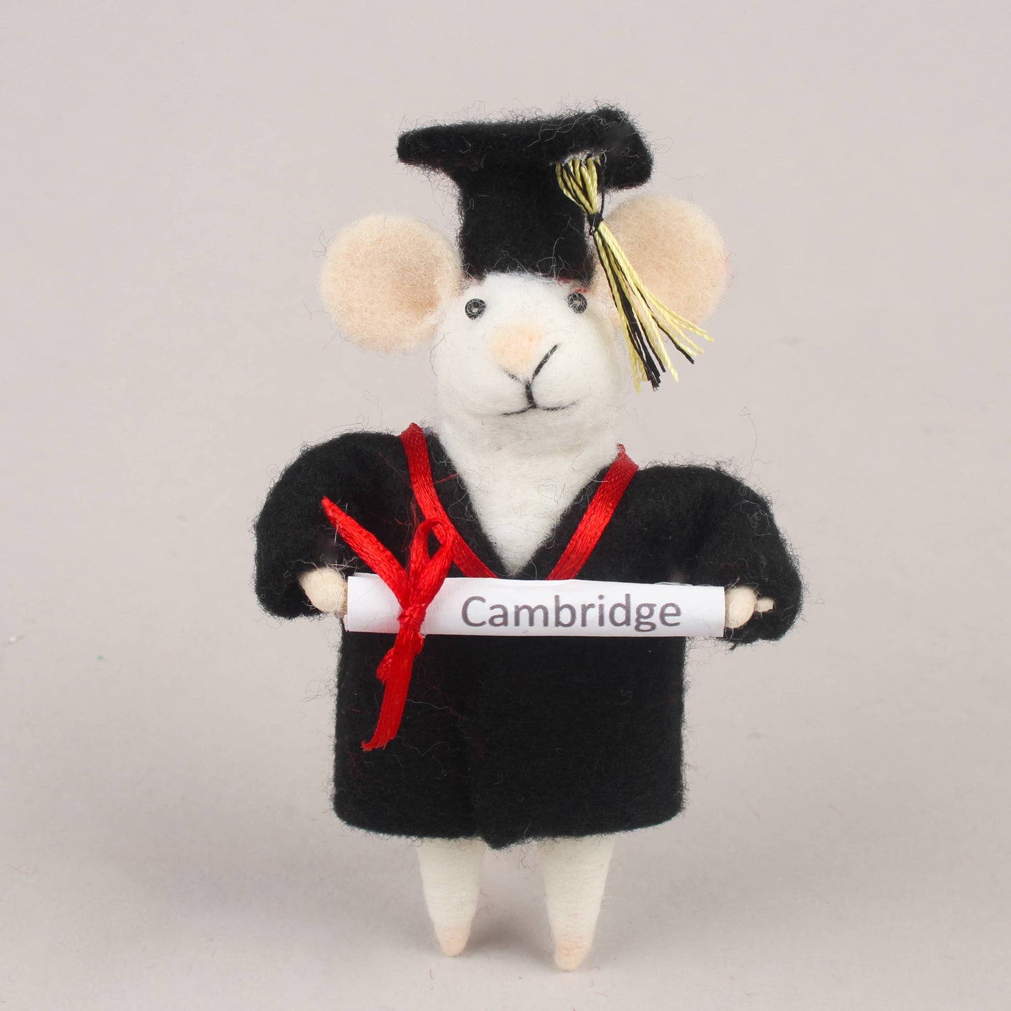 Cambridge Scroll Graduate Mouse | Felt Decoration