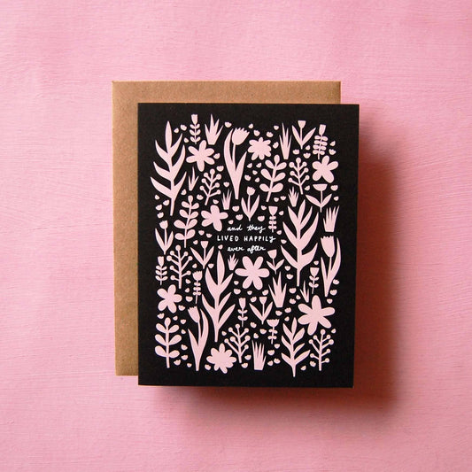 Pink Wedding Flowers - Greeting Card