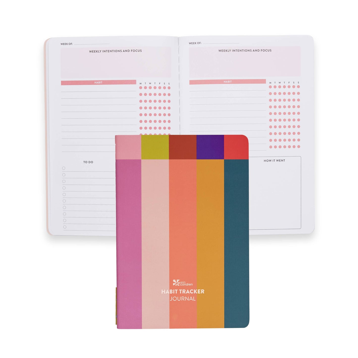 Habit Tracker Petite Planner - Color Block Stripes