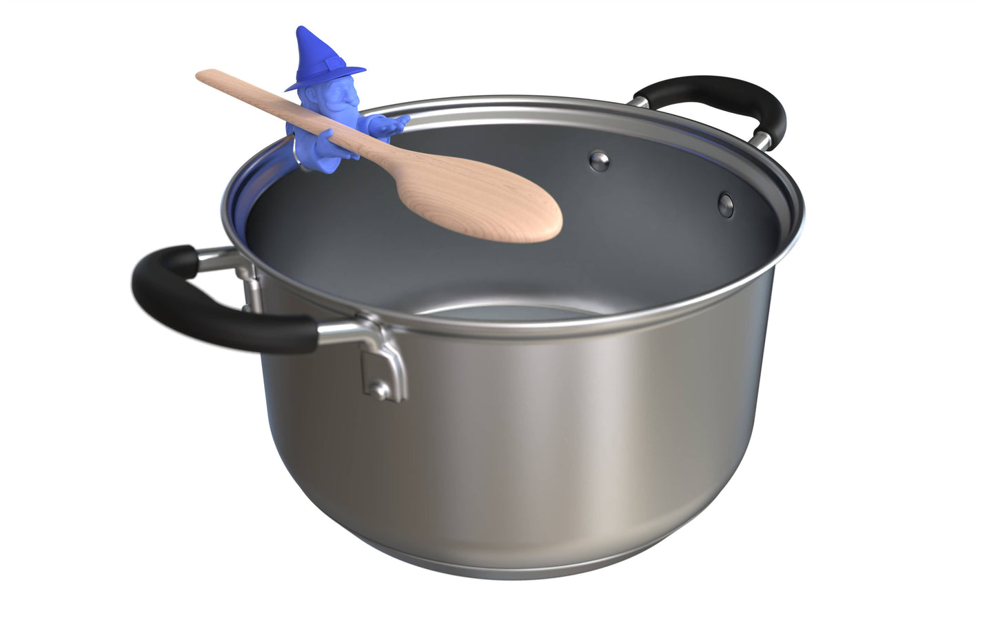 Merlin pot guard and spoon holder