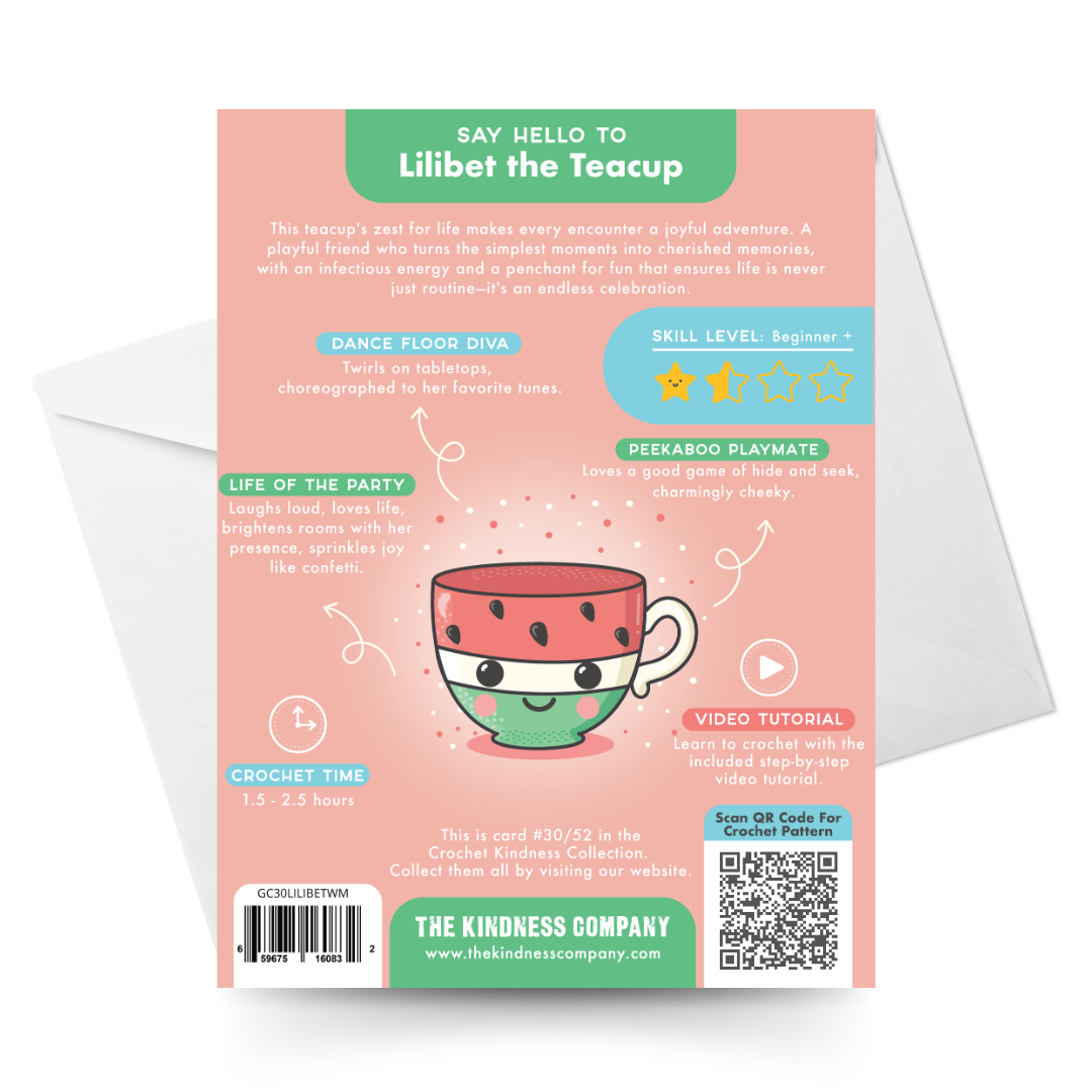 Birthday Card & Tea Cup Crochet Pattern