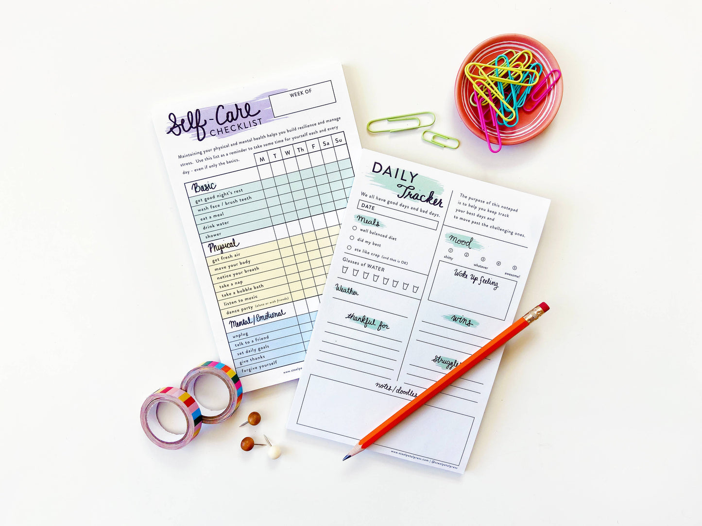 Notepad - Self Care Checklist