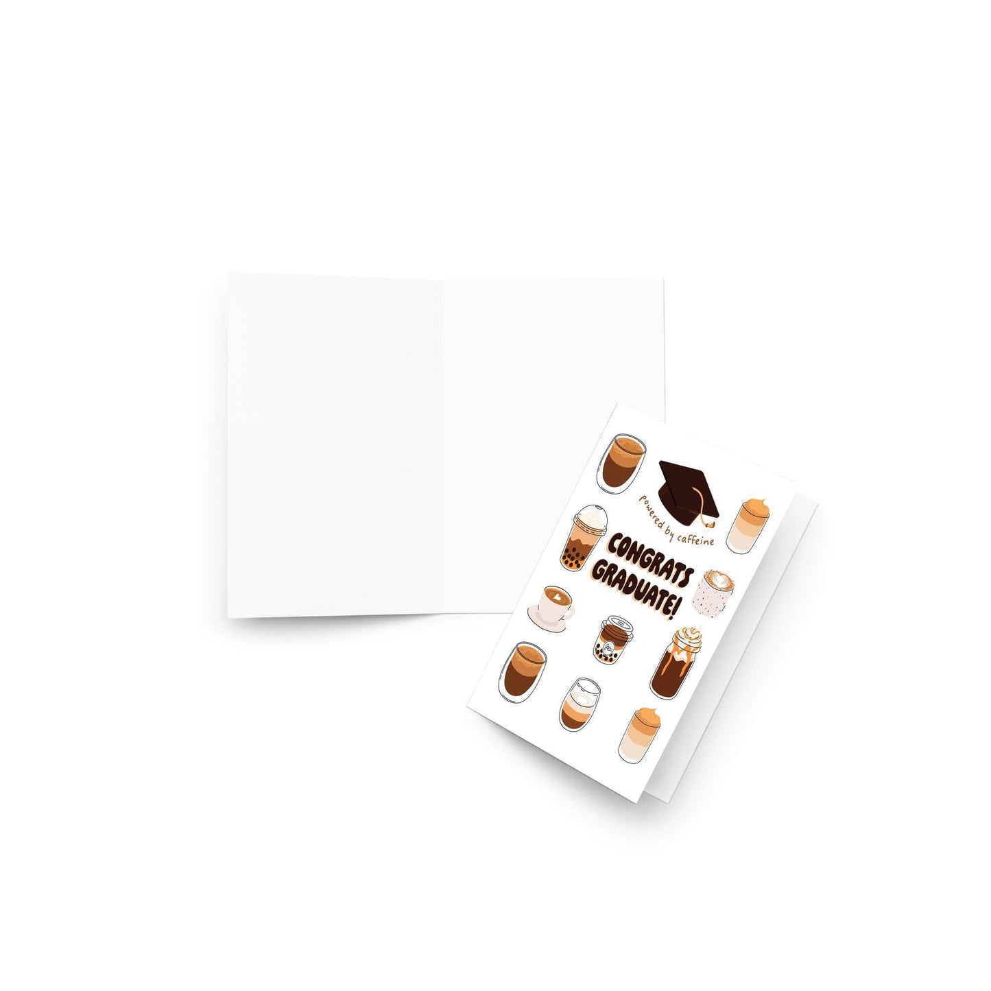 Coffee Graduation Card | Caffeine Drink Bubble Tea Congratulations