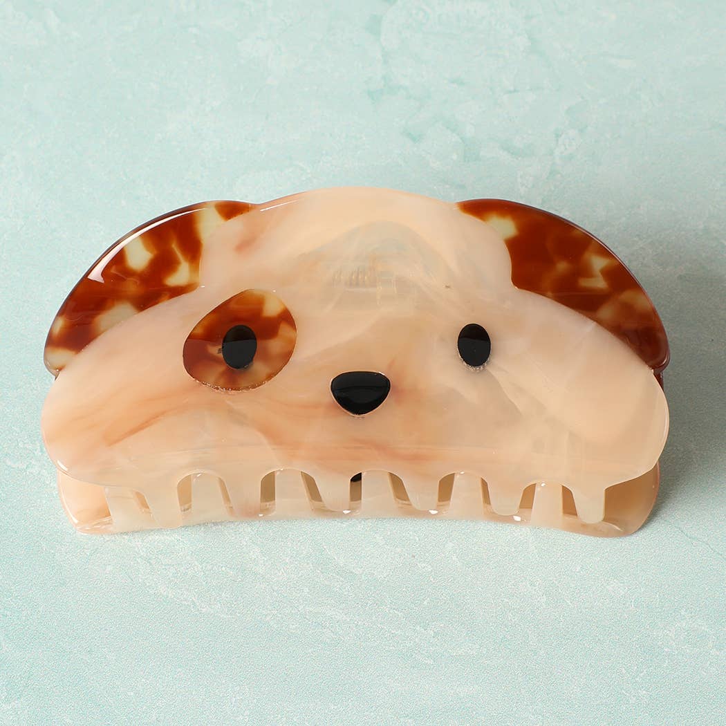 Adorable Puppy Faces Designed Hair Claw Clip