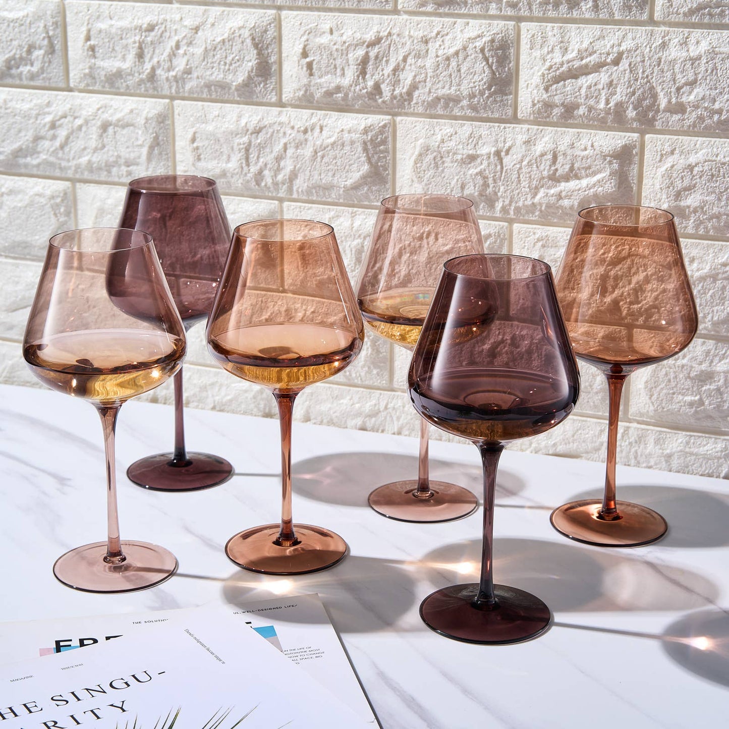 Brown toned Wine 20oz Glass - Single