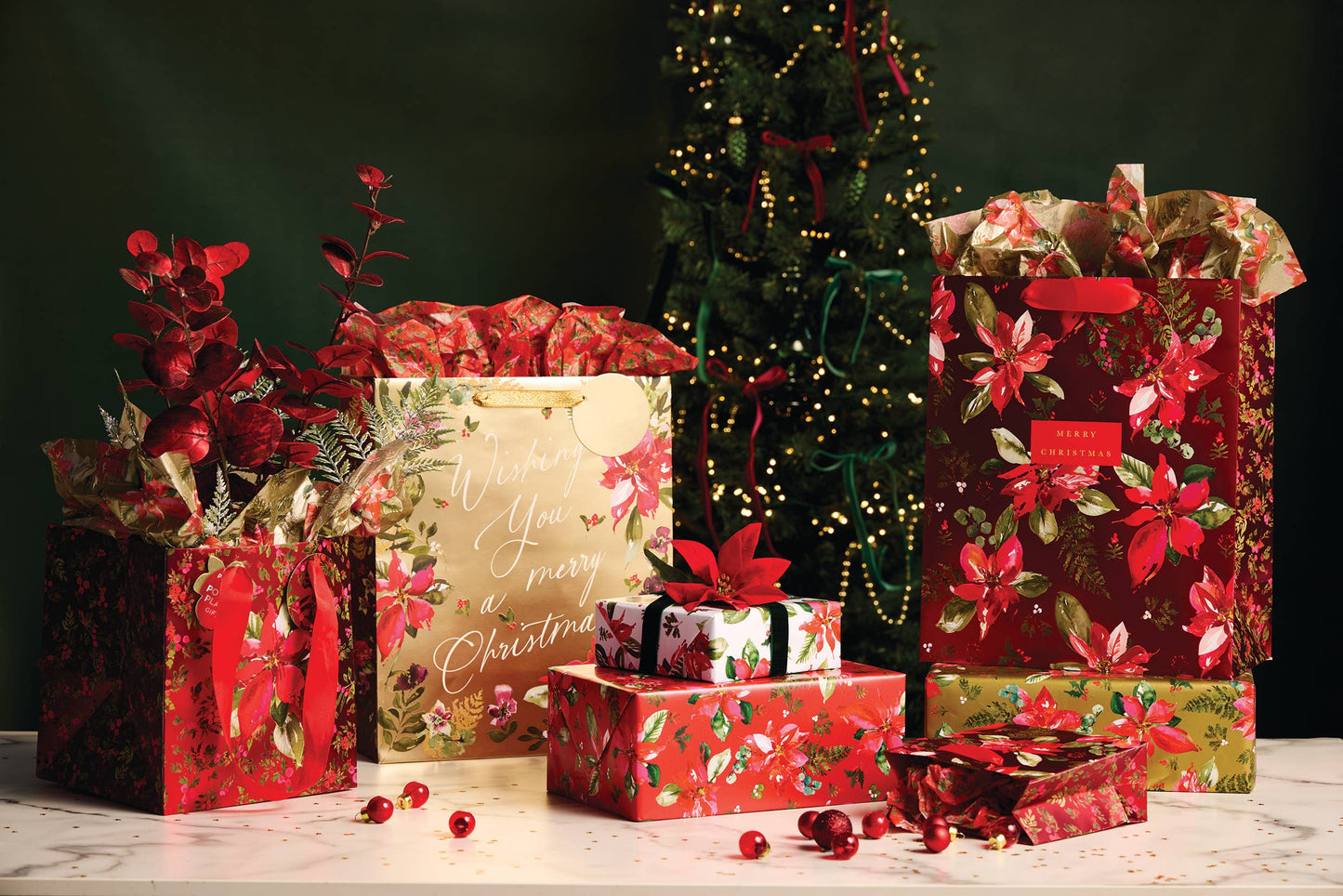 Bag Small Perfect Poinsettia Red