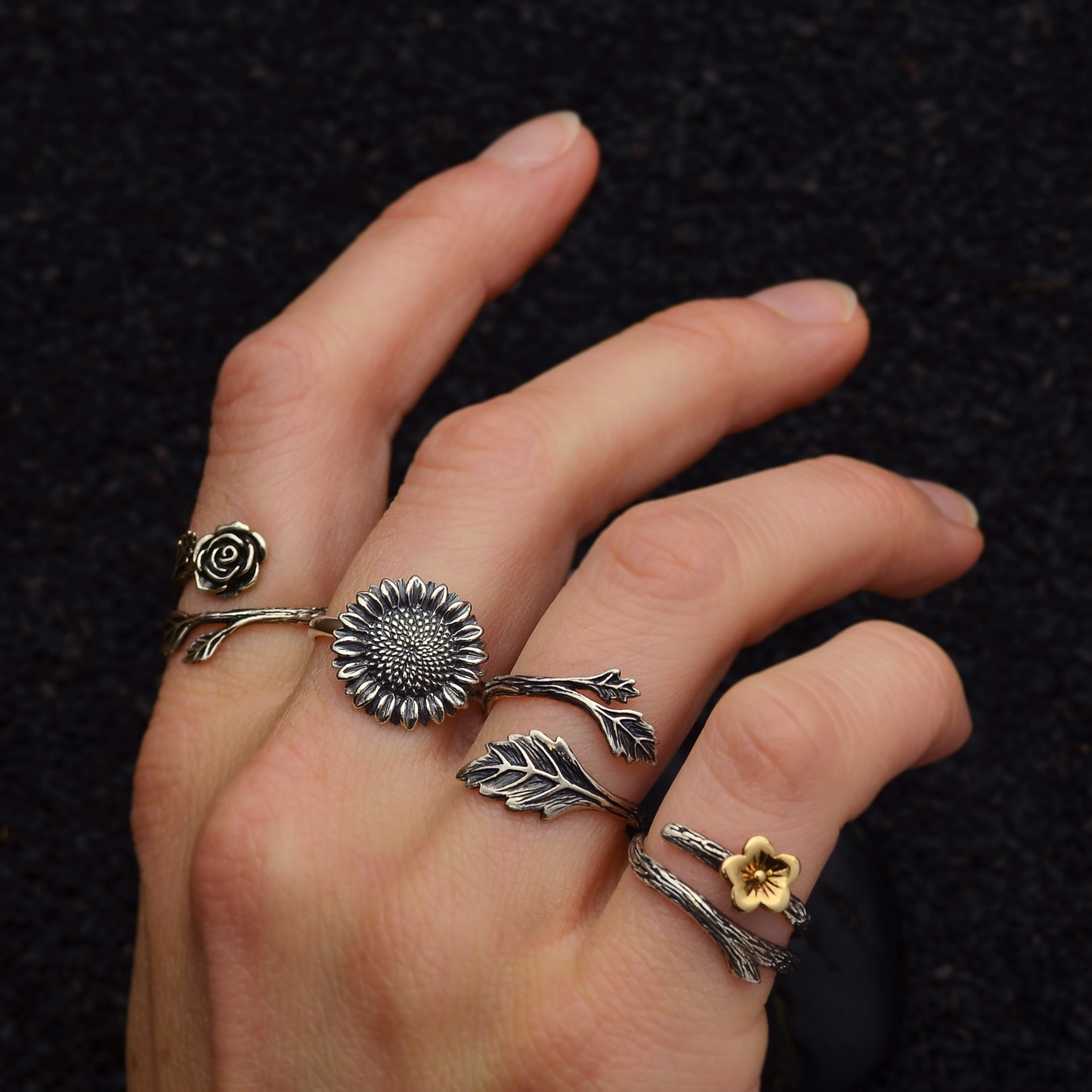 Adjustable Leaf Ring