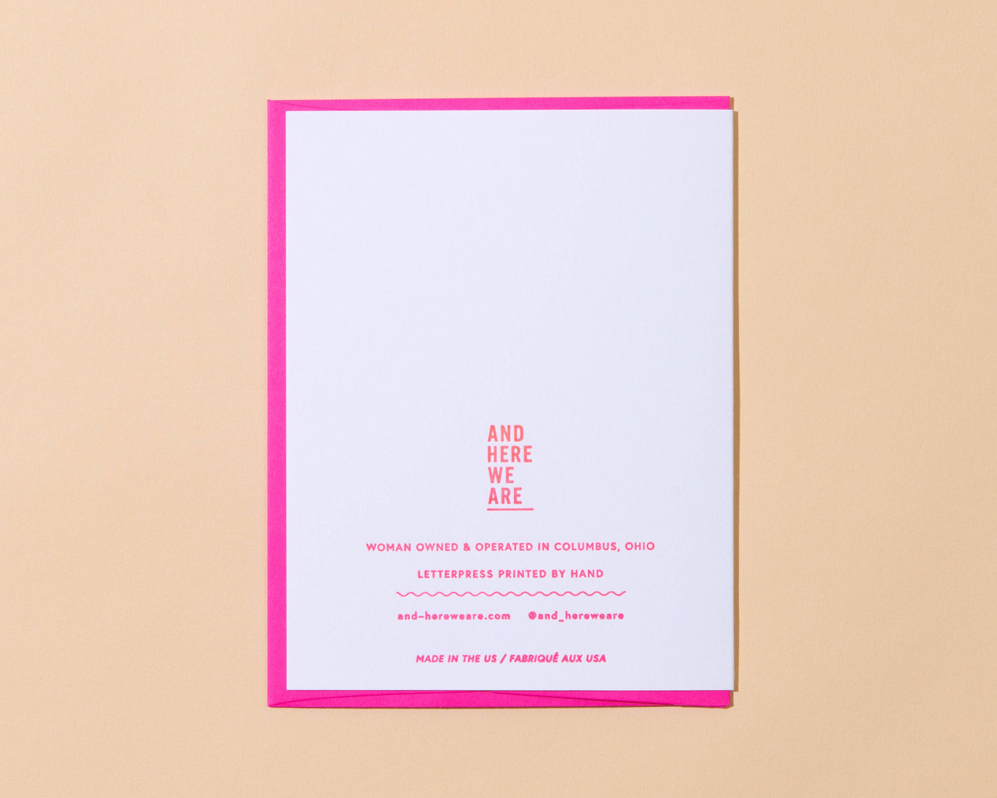 Weird & Wonderful Wedding Letterpress Greeting Card