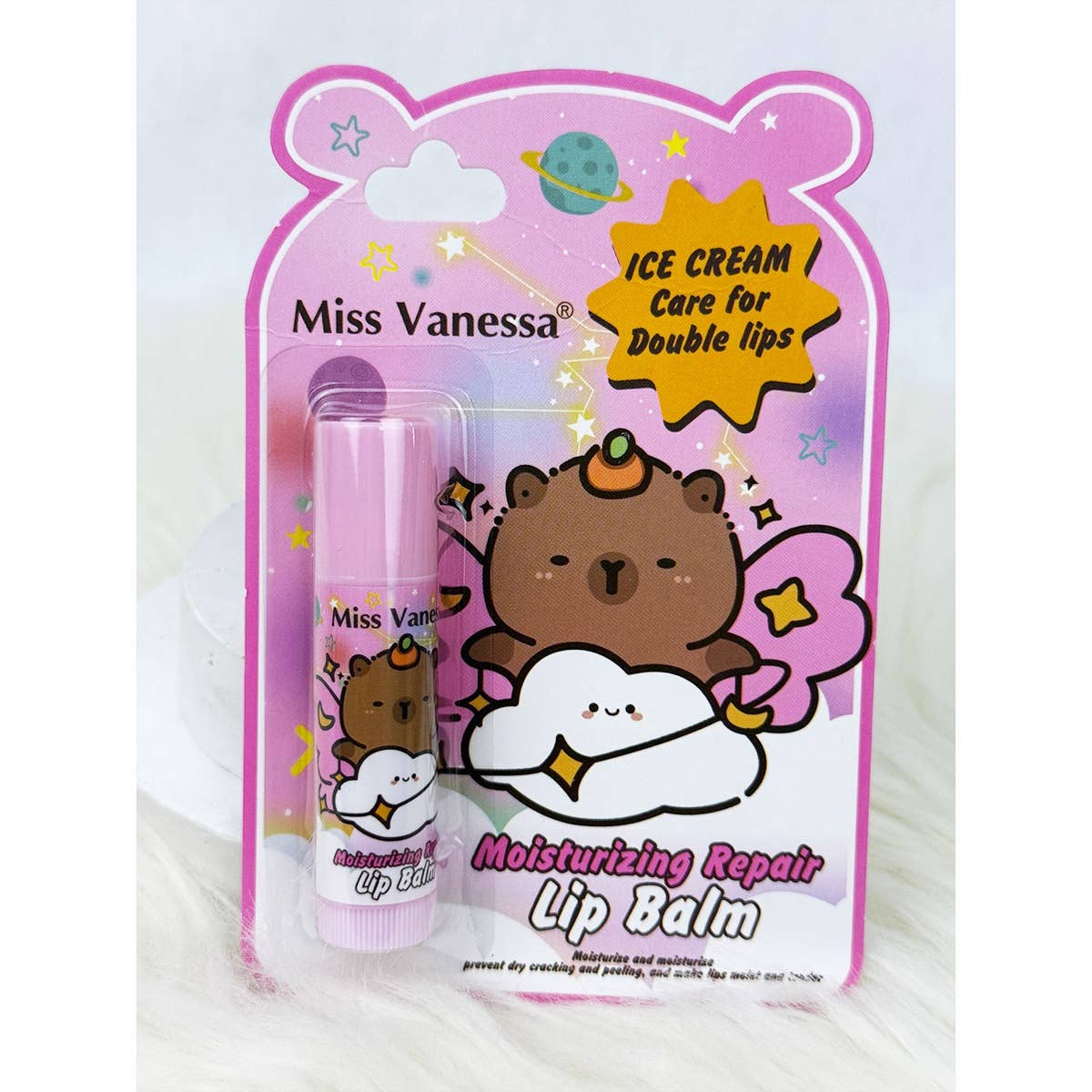 Ice Cream Care Capybara Lip Balm