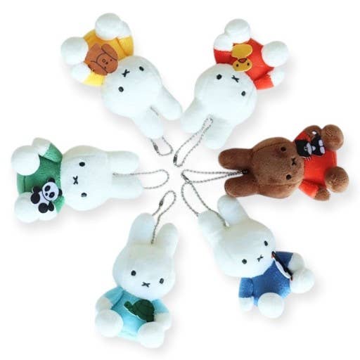 Limited Miffy Plush with lovely animal Keychain Bag Charm