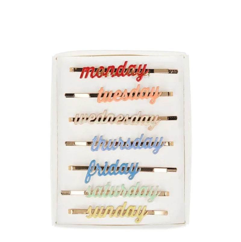Meri Meri Enamel Week Day Hair Slides