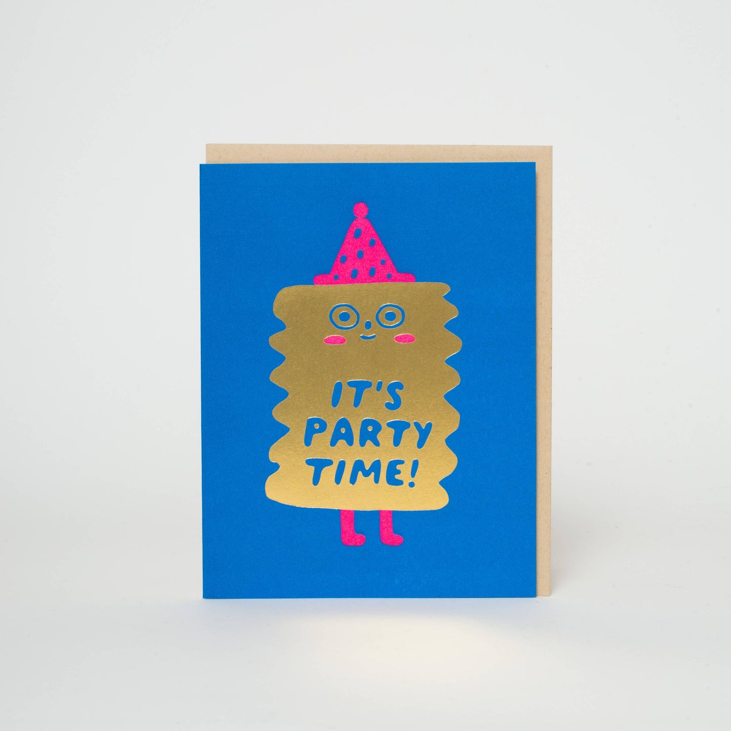 Party Time Birthday Friend Letterpress Greeting Card by Suzy Ultman