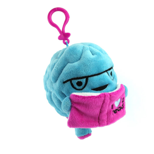 Brain I Love To Read - Mini Plushie Bag Charm