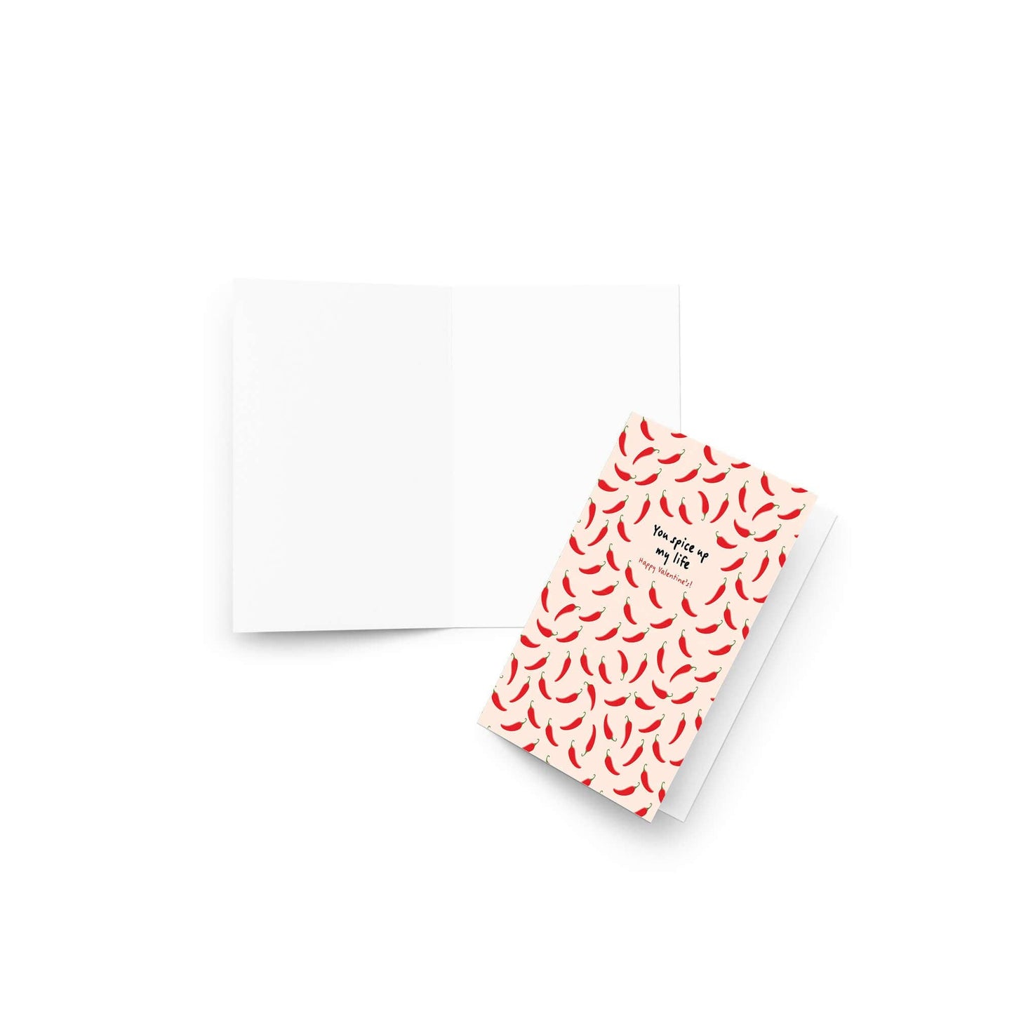 Chili Pepper Pattern Valentine's Day Card | Spice Up My Life