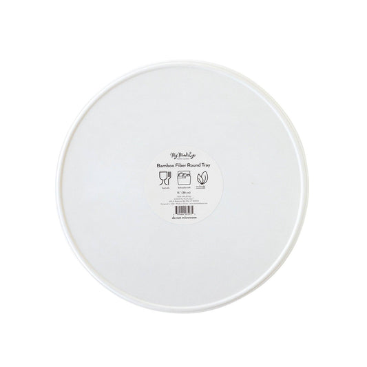 PLBT162 - Thankful Wreath Reusable Bamboo Round Serving Tray