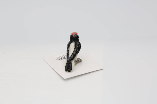 Drummer Downy Woodpecker Porcelain Miniature