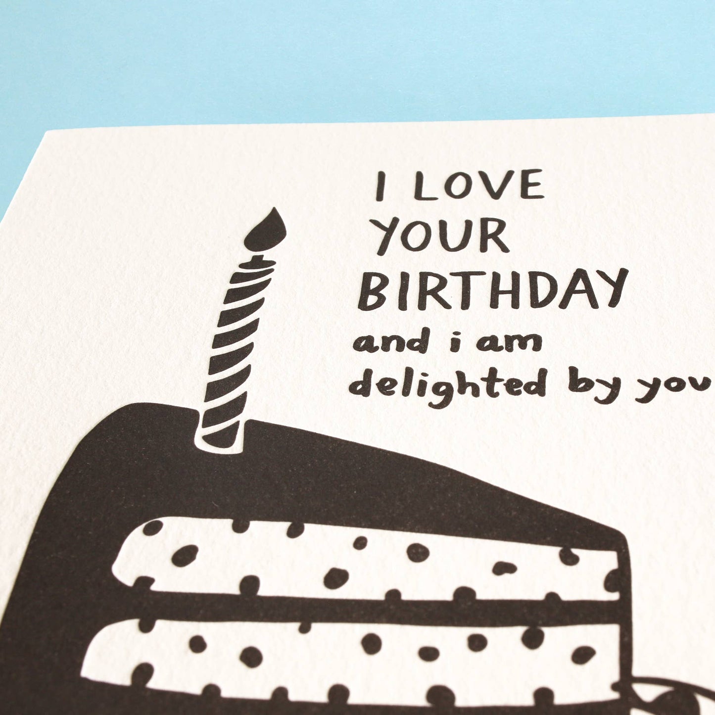 Delighted Birthday - Letterpress Greeting Card