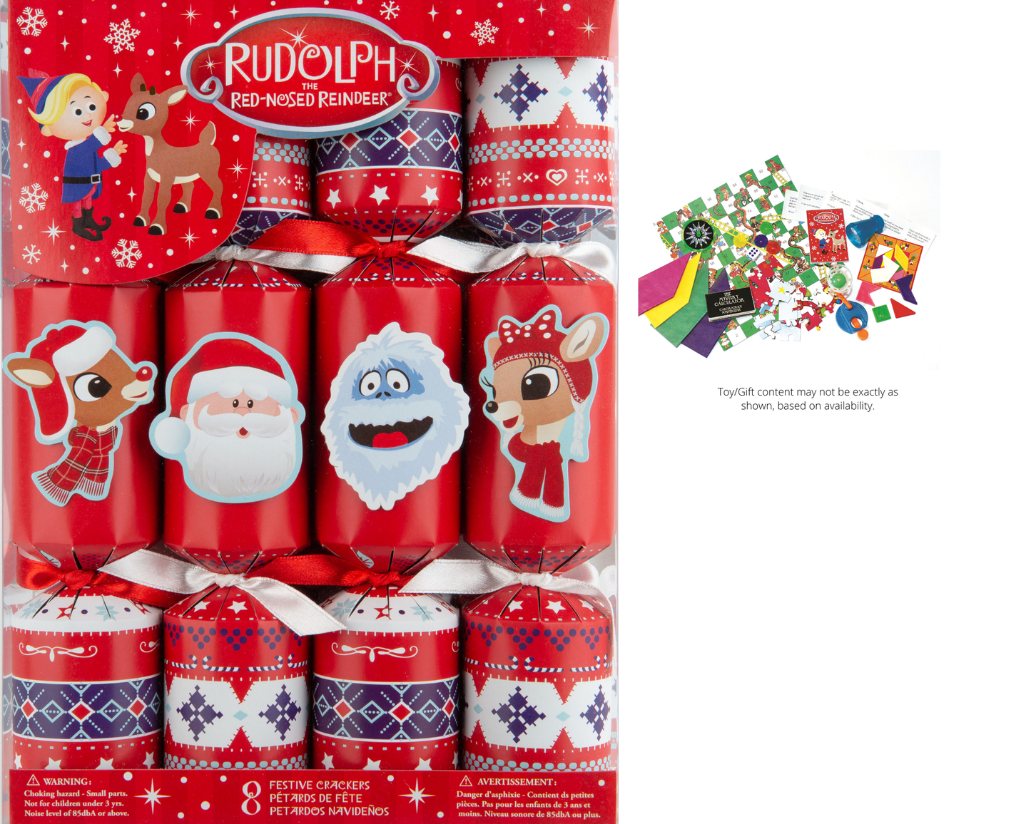 10in Rudolph Red nose Reindeer Crackers 8ct