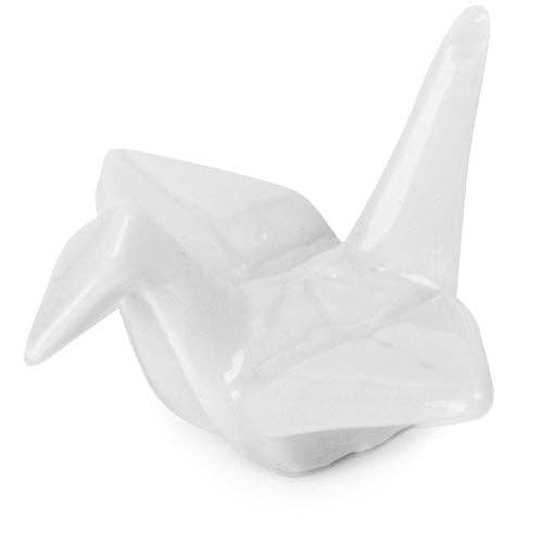 Origami Crane Porcelain Chopsticks Rest 2"L White