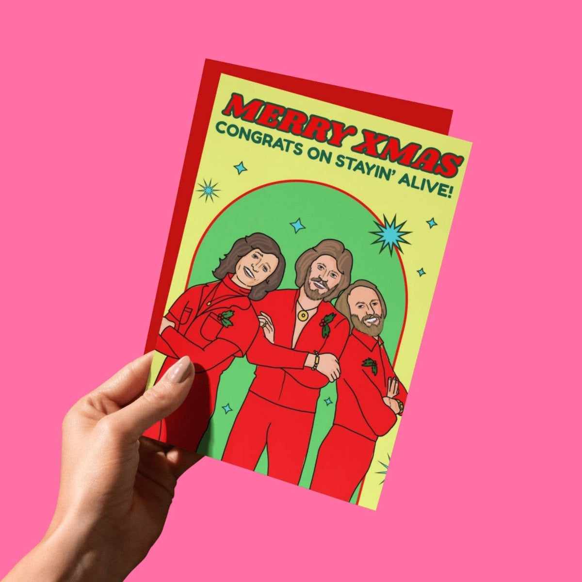Merry Christmas Congrats On Stayin' Alive! Funny A6 Card
