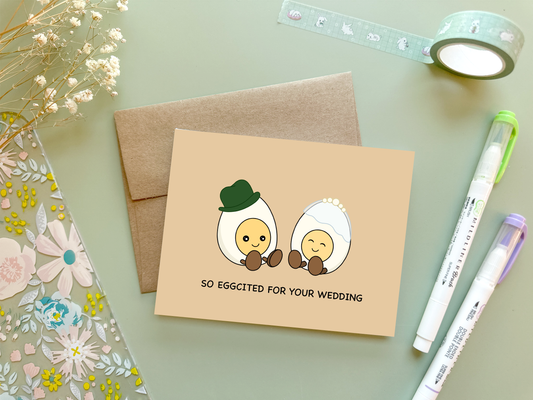 So Eggcited For Your Wedding | Greeting Card