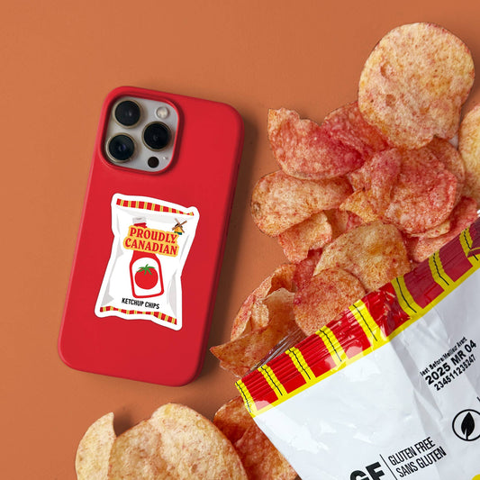 Ketchup chips vinyl sticker