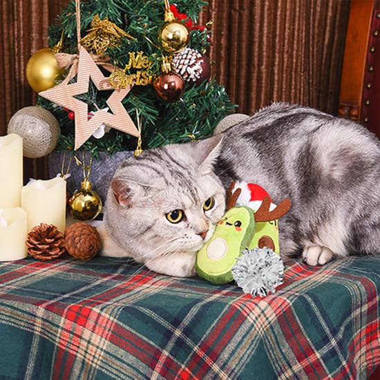 HugSmart Pet - Holiday Feline | Avocado Christmas - Cat Toy