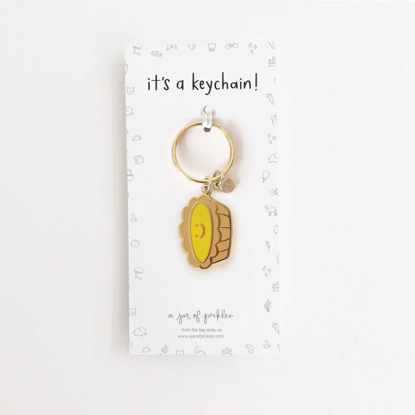 Dan Tat Egg Tart Enamel Keychain
