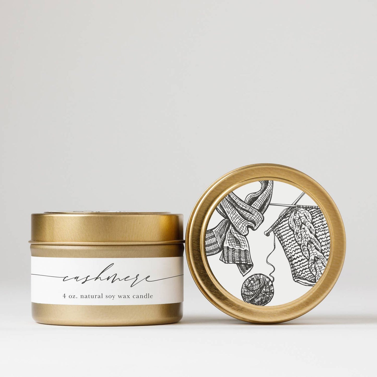 Cashmere : Tin Soy Candle ( fall cozy warm)