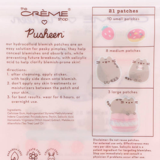 THE CREME SHOP X PUSHEEN PAWSITIVELY CLEAR SKIN INFUSED HYDROCOLLOID BLEMISH PATCHES