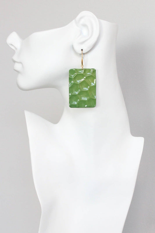 KYLE44 green enameled earrings