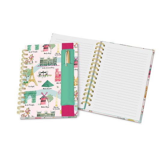 Sights of Paris Oliver Notebook with Pen Pocket